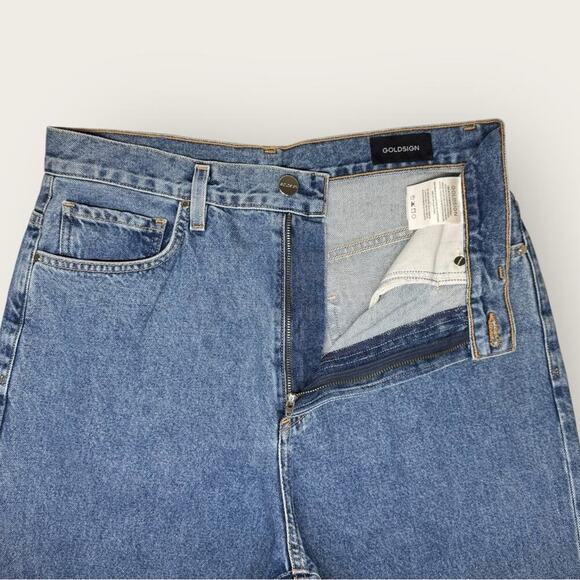 Goldsign | High-Rise Tapered-Leg Jeans | Blue | Size 29 - Picture 5 of 16